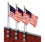 10' Streaming Vertical Wall Flagpole Set